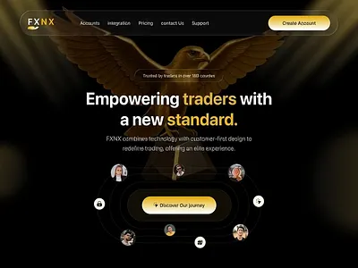 Empowering Traders with a New Standard clean ui conversion focused dark ui digital payments financial technology fintech fintech ui landing page design modern web design payment platform product design professional design saas landing page secure payments trust security ui design user experience ux design web interface web ui