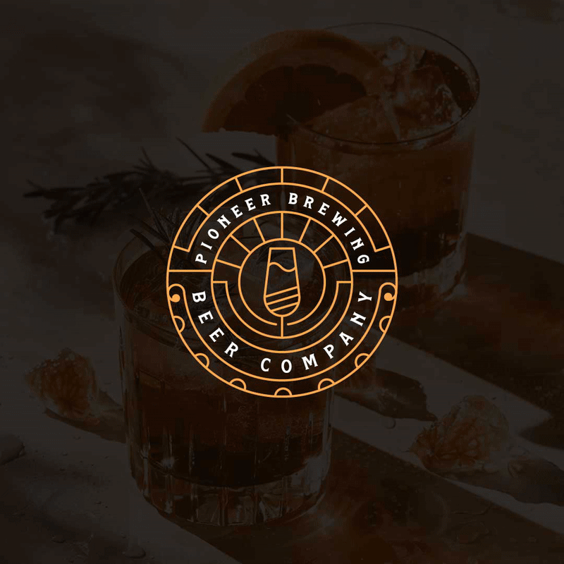 Pioneer Brewing Beer Company Logo beer beer icon beer logo brand identity branding design design logo flat graphic design illustration logo logo design logos logotype minimal modern timeless logo ui unique