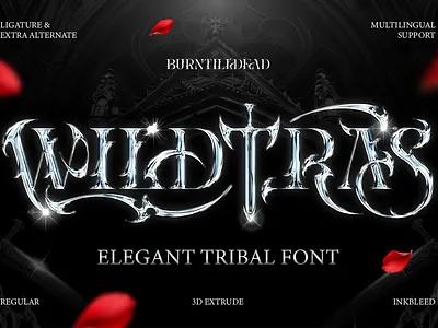 Wildtras book cover custom font dark font decorative font display font elegant font font font design font syle free font game font gothic font headline font knight font logo font medieval font metal font poster font tribal font typography