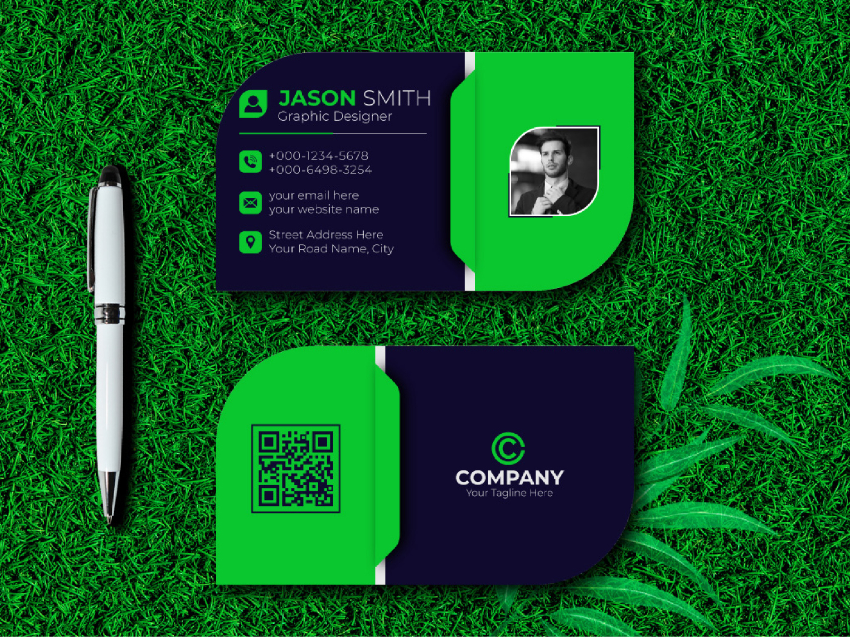 Example of Die Cut Business Card Design