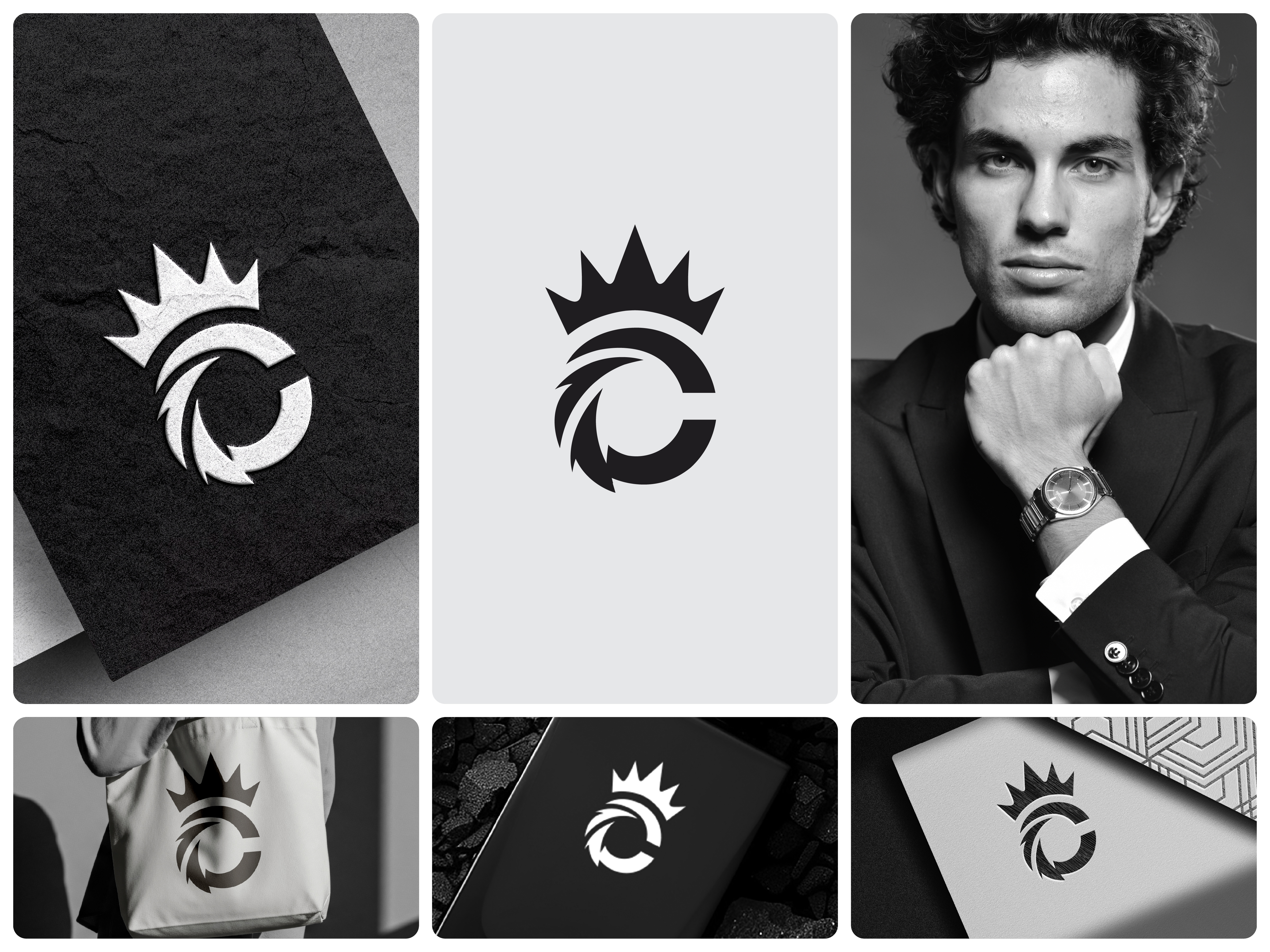 Example of Regal Monogram, Minimalist Logo Design for High-End Brands