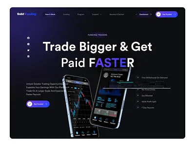 Web UI Design for a trade Website Page creative website crypto trading website design finance forex hire ui ux designer hire web designer product design ui ux design web design