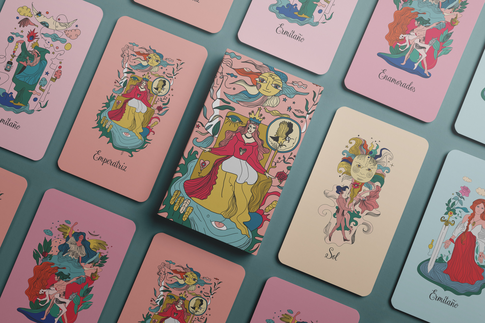 illustration Tarot art editorial flat magic product tarot