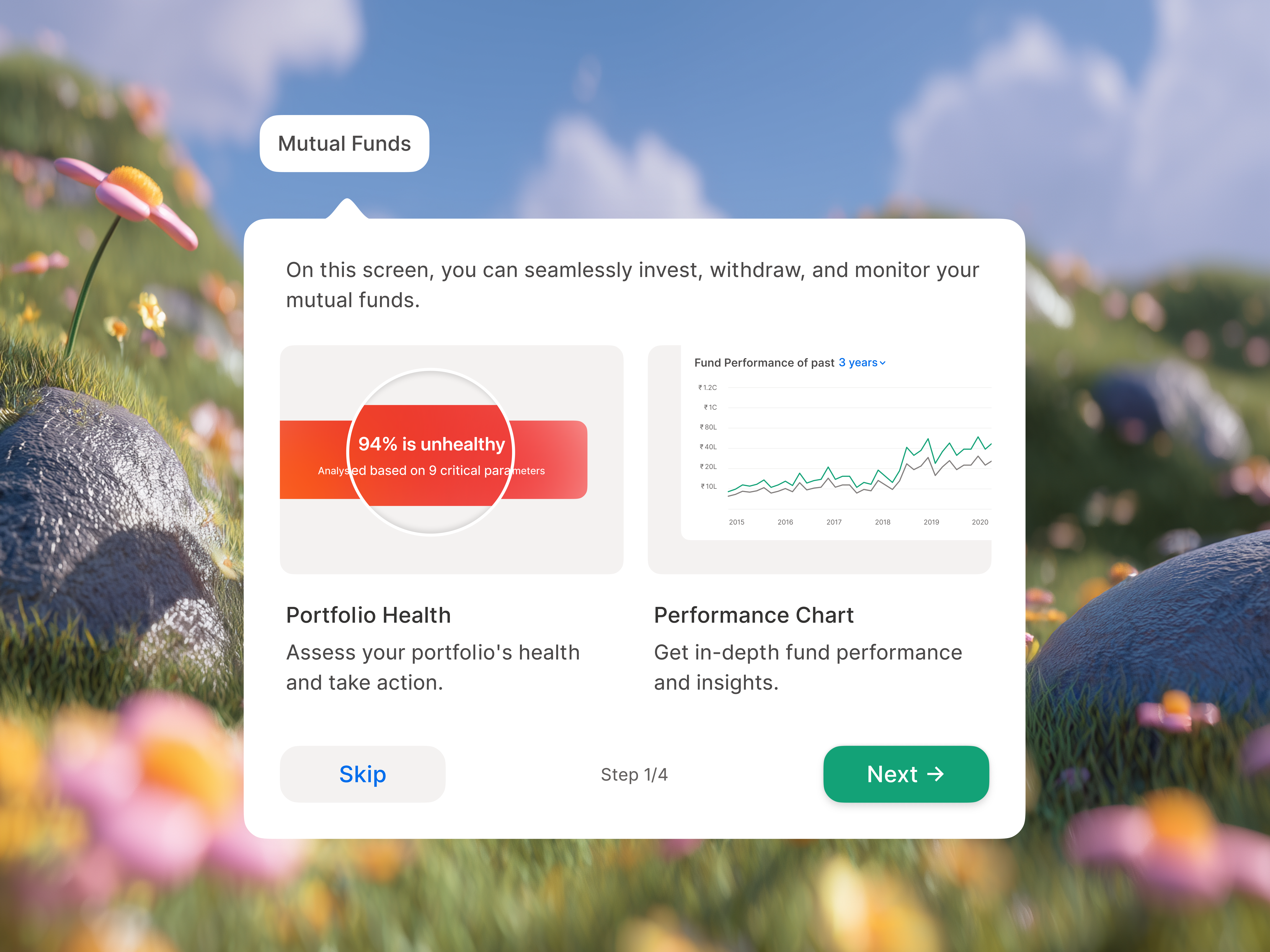 Guided Tour Modal fintech fintech web graphic design hover modal popup ui uiux web design webapp