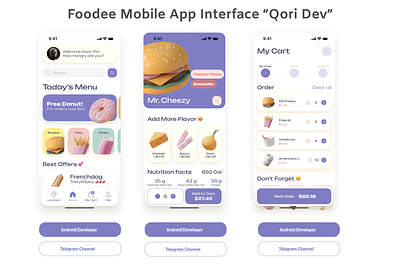 Food Mobile App android app app ui desing figma game interface iphone mobile
