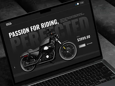 MotoSpeed Motorcycle Landing Page UI 2026 bike landing page bike website clean ui dribbble homepage landing page luxury website minimal modern motorcycle landing page motorcycle website ui ux visual design