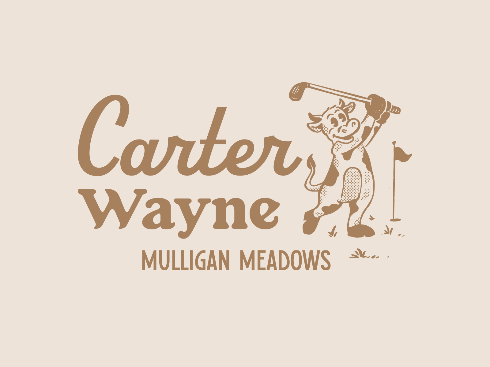 Carter Wayne Golf - Unused Concept Vol.II apparel badge branding cow design farm farmhouse golf golf community graphic design hand drawn handdrawn illustration logo retro sport vector vintage