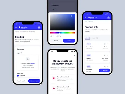 Mamo Dashboard – Branding Сustomization banking dashboard e commerce e commerce platform e wallet fintech landing page mobile mobile interface online banking online payment page ui payment payment app platform qr code transaction ux design website interface website ui
