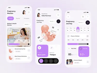 Pregnancy & Period Tracker Mobile App | Women’s Health Companion app design baby countdown cycletracker healthapp home paege mobile app period tracker periodtracker pregnancy journey pregnancy planner pregnancy progress pregnancy tracking app pregnancyapp pregnancytracker uiux wellnessapp women health womenshealth