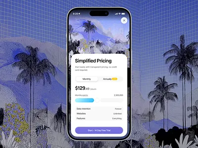 Simplified Pricing UI — Mobile SaaS Experience dribbble figma iphone 17 iso mobile mobile app mobile app designer price pricing pricing responsive responsive saas saas pricing ui ui designer ux