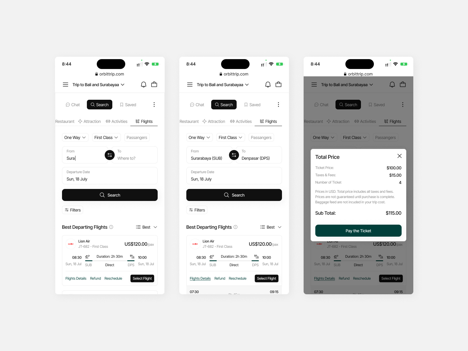 Example of Ai For Trip Planner Web App (UI UX)