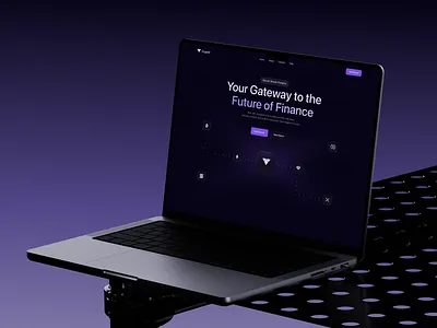 Crypto Platform - Website Landing Page bitcoin blockchain crypto cryptocurrency dark dark style exchange finance fintech gradient invest landing page modern platform saas token trade ui web website