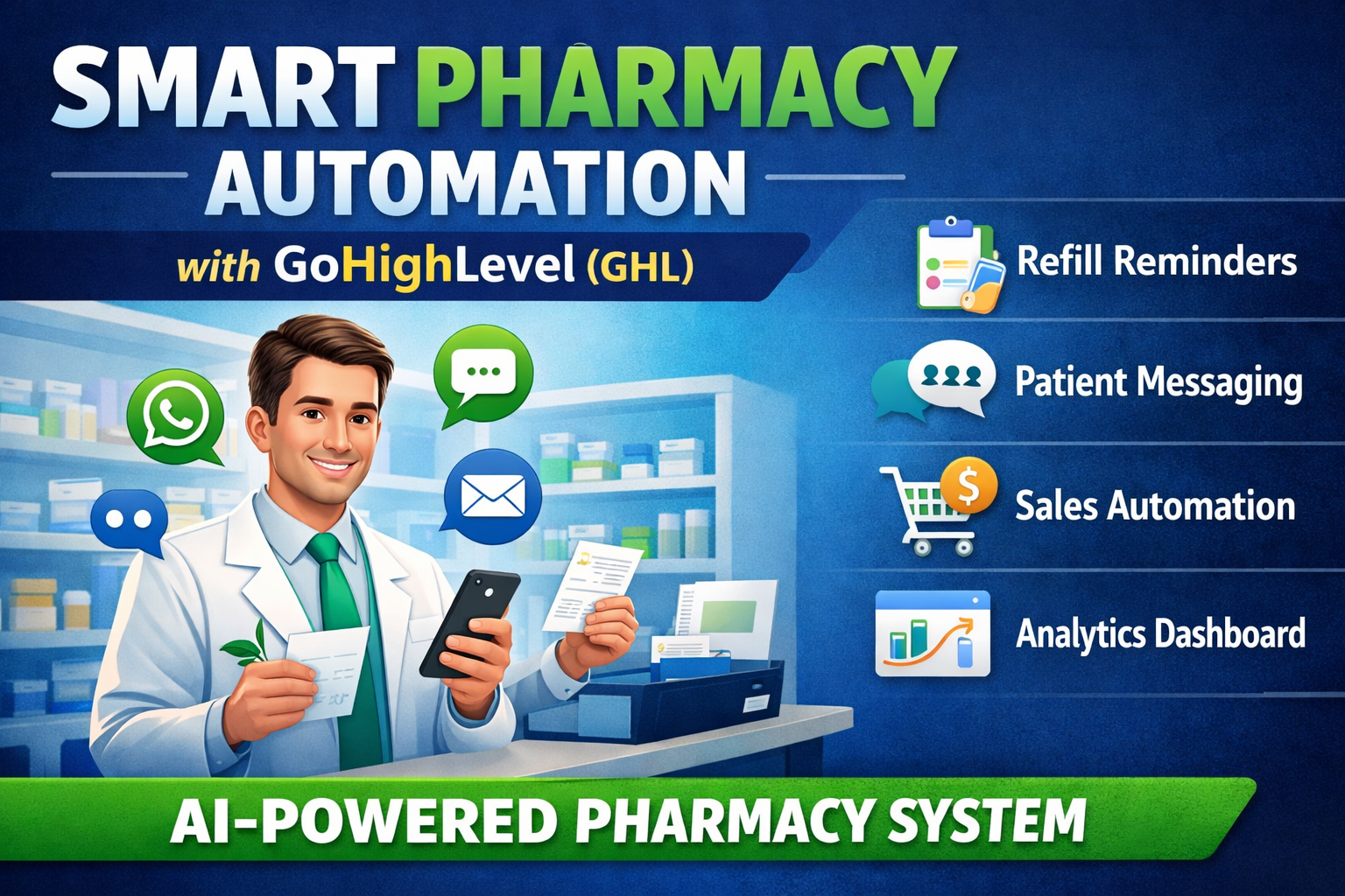 Smart Pharmacy Automation with GoHighLevel ghl ghl automation ghl expert ghl website gohighlevel gohighlevel expert