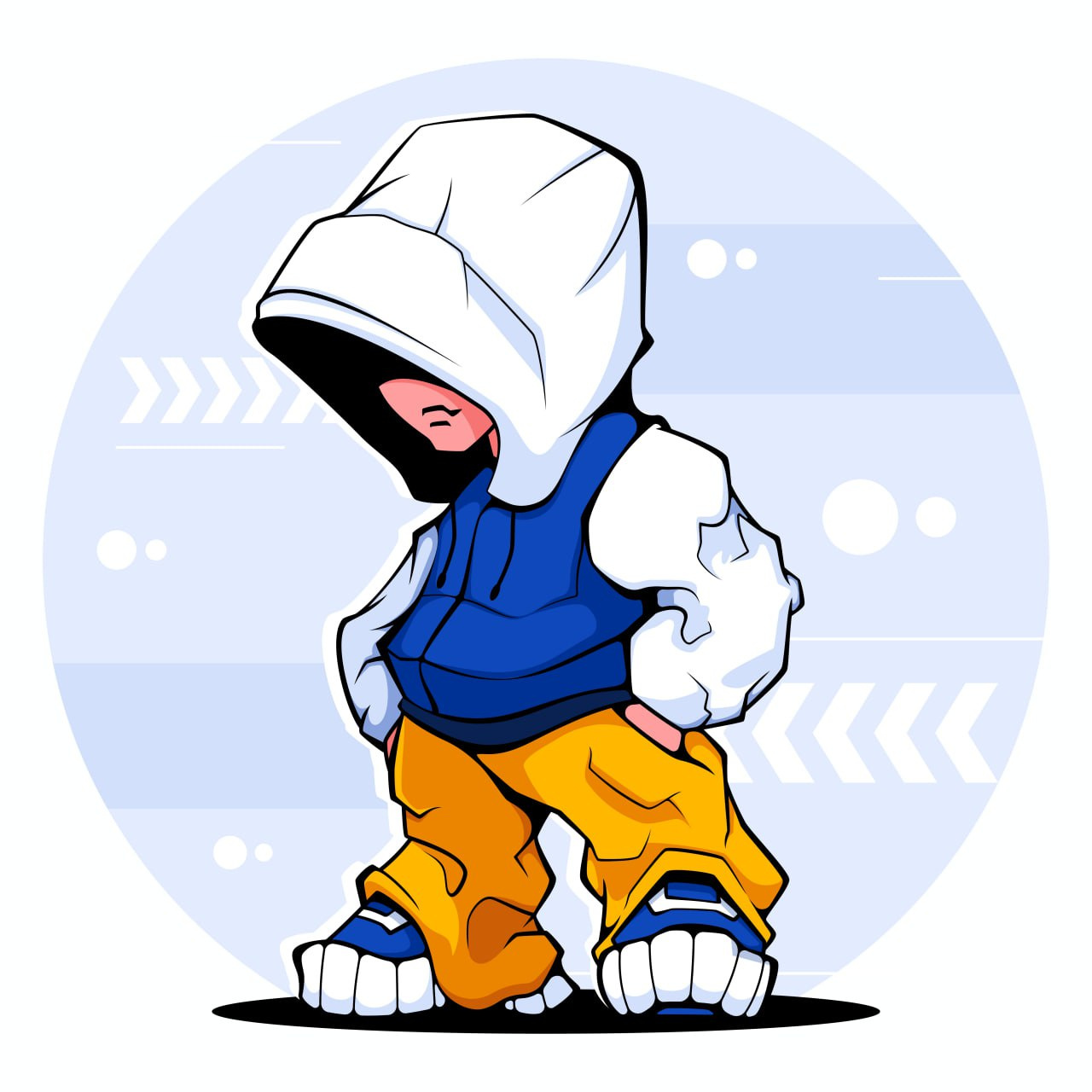 Boy in a sweatshirt boy cartoon illustration lineart sweatshirt vector