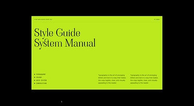 Style Guide Template clean design system minimal styleguide typography ui ui design website website design