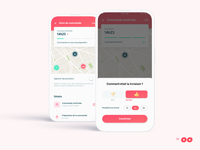 Cajoo - Flink app checkout delivery feedback ios map mobile red timer