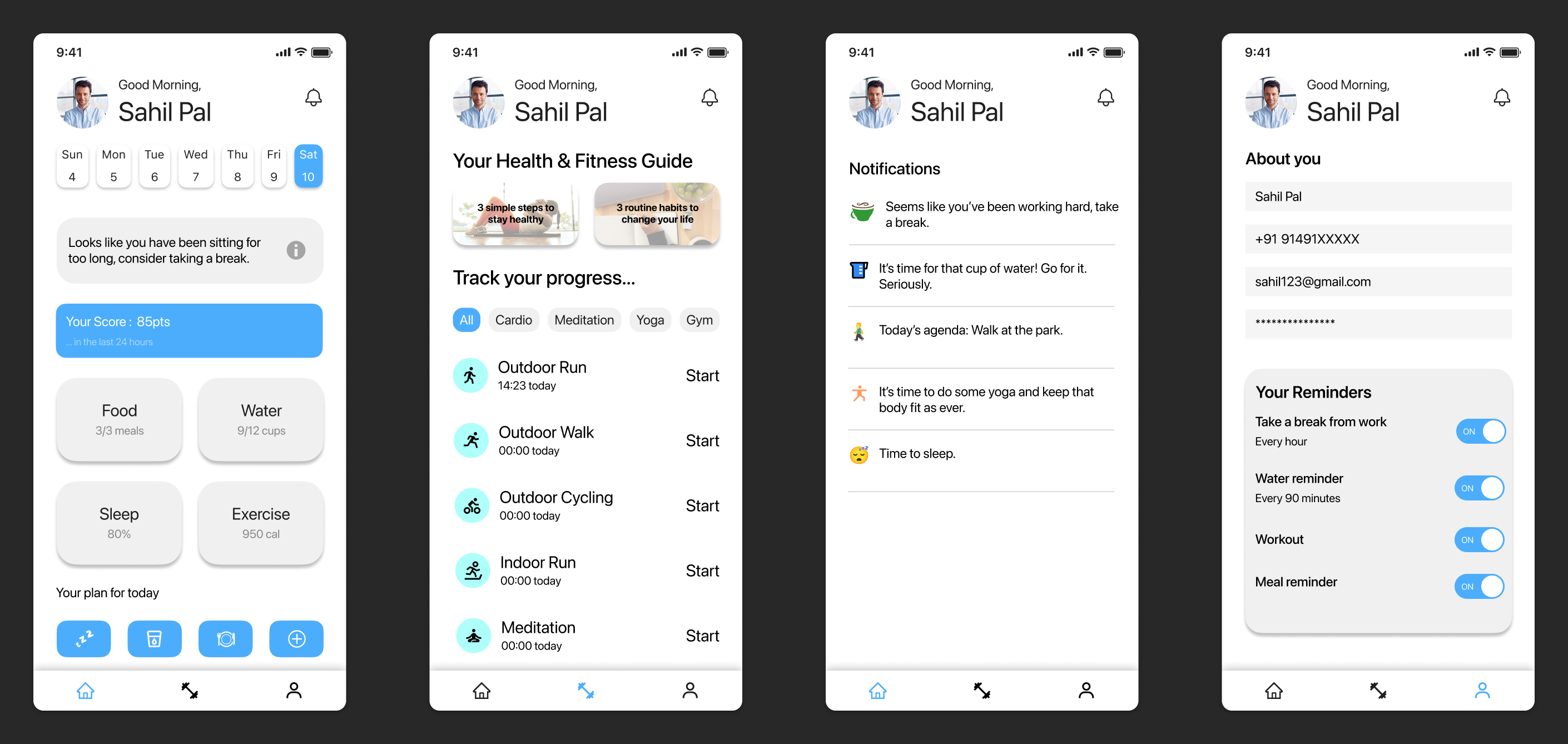Fitness App For You fitness app fitness tracker mobile app mobile design ui user interface