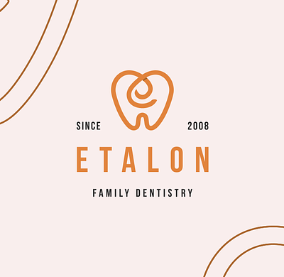Etalon - dentistry logo dentistry design etalon graphic icon logo logotype medicine stomatology teeth tooth ukraine warm
