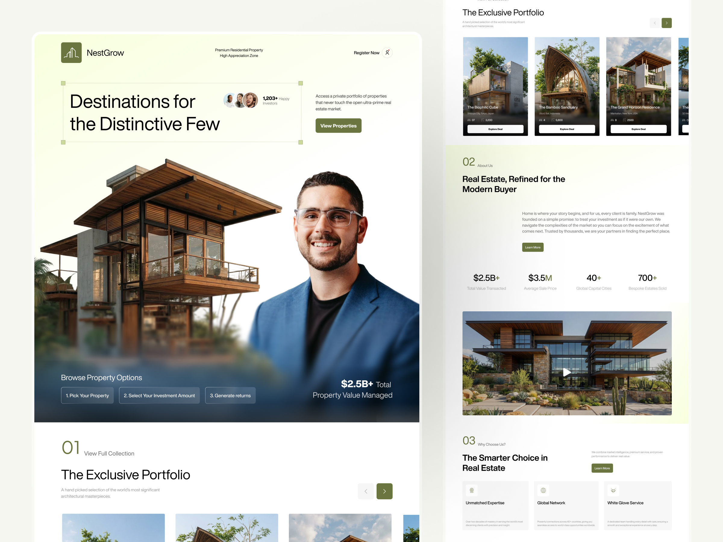 Example of Real Estate Landing Page Design