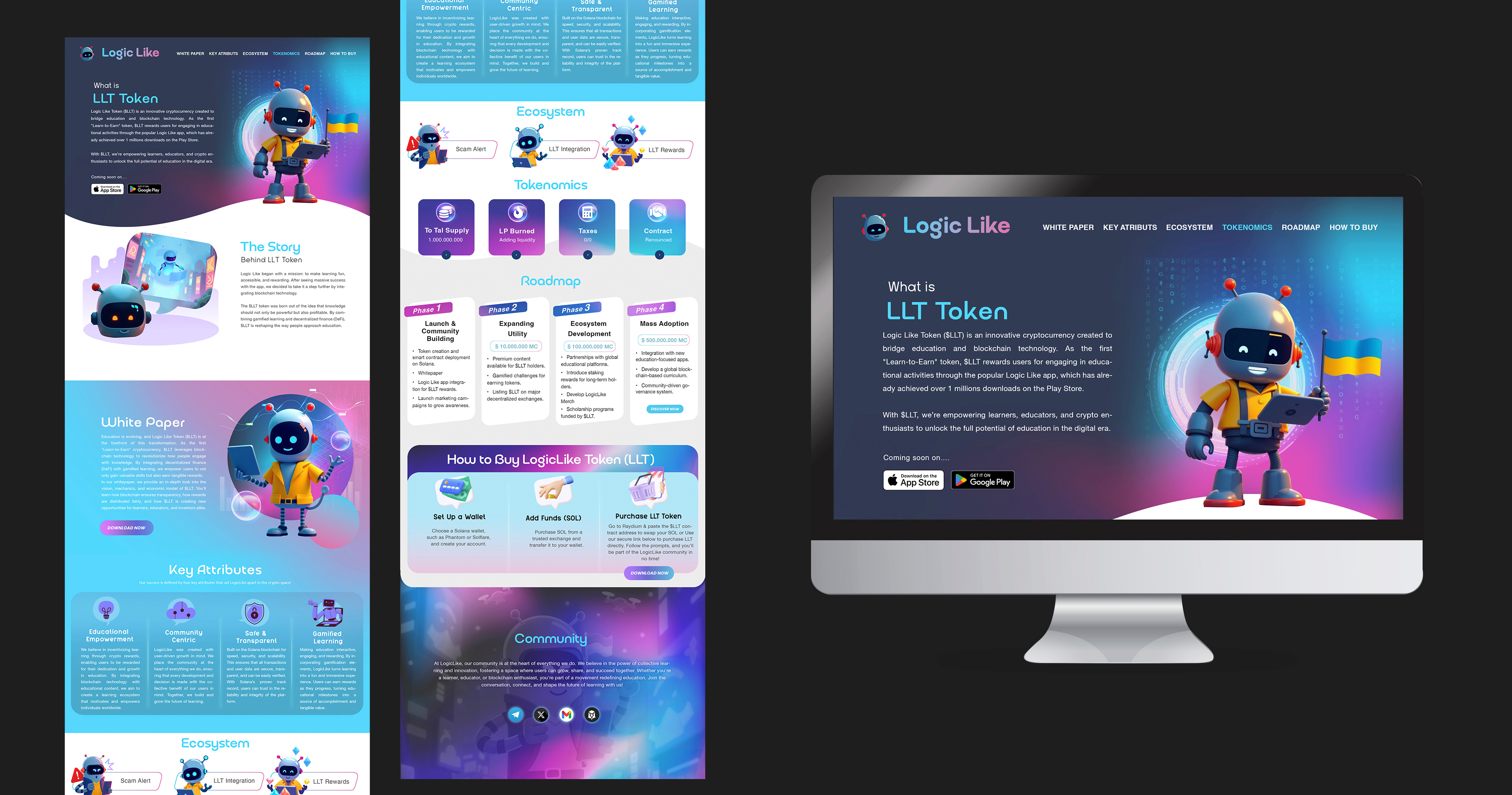 Website Design for Logic Like branding logo ui website