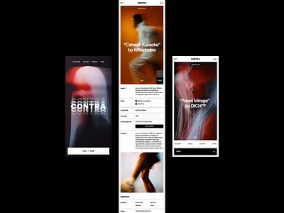 Contra // CNCPT Fashion App animation app clean events fashion iphone iso minimal mobile motion graphics product ui ux