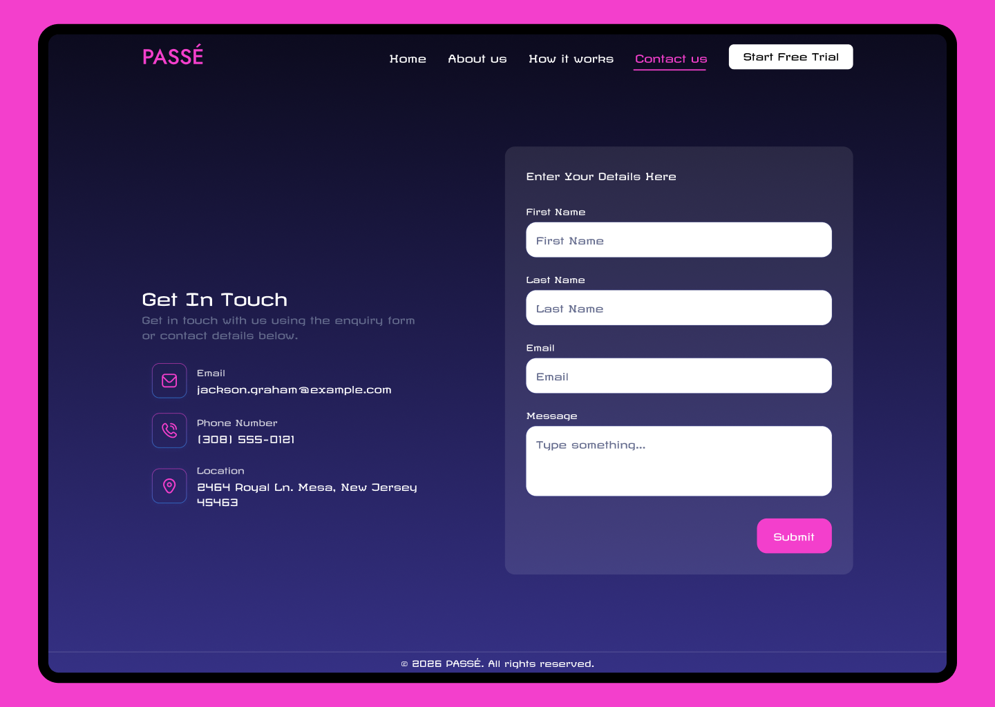 Contact Us Page Design Concepts contact us design form ui