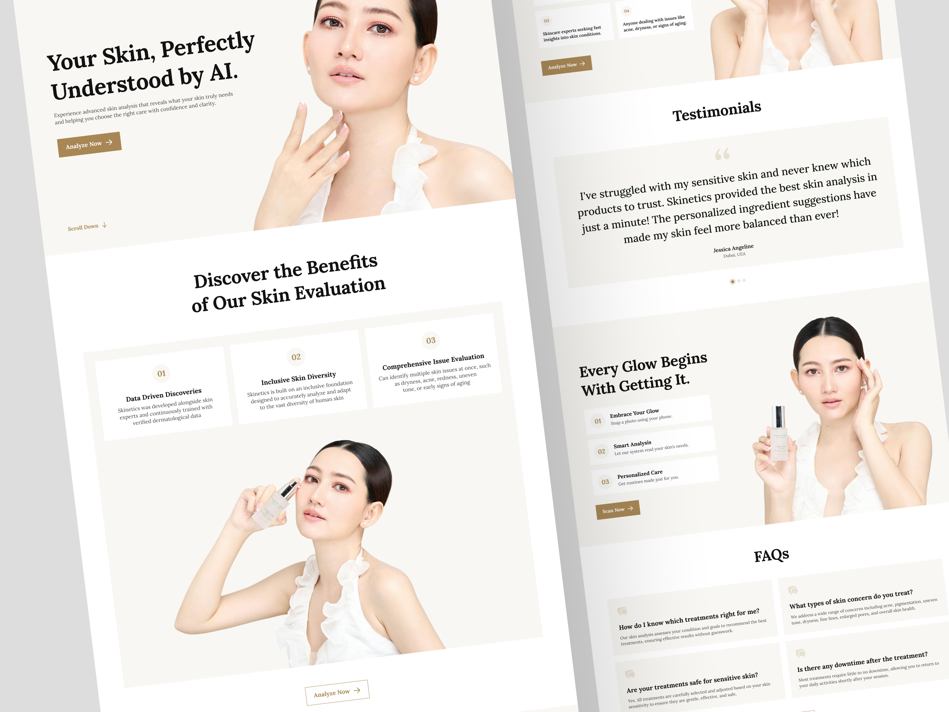 SKENEE - AI Skin Analysis Landing Page by Teja Salangka Dermawan on ...