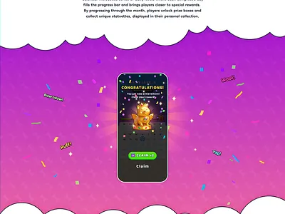 Calendar, Win, Logo calendar confetti daily levels dog logo effects game ui game uiux hidden object logo present statuette victory win