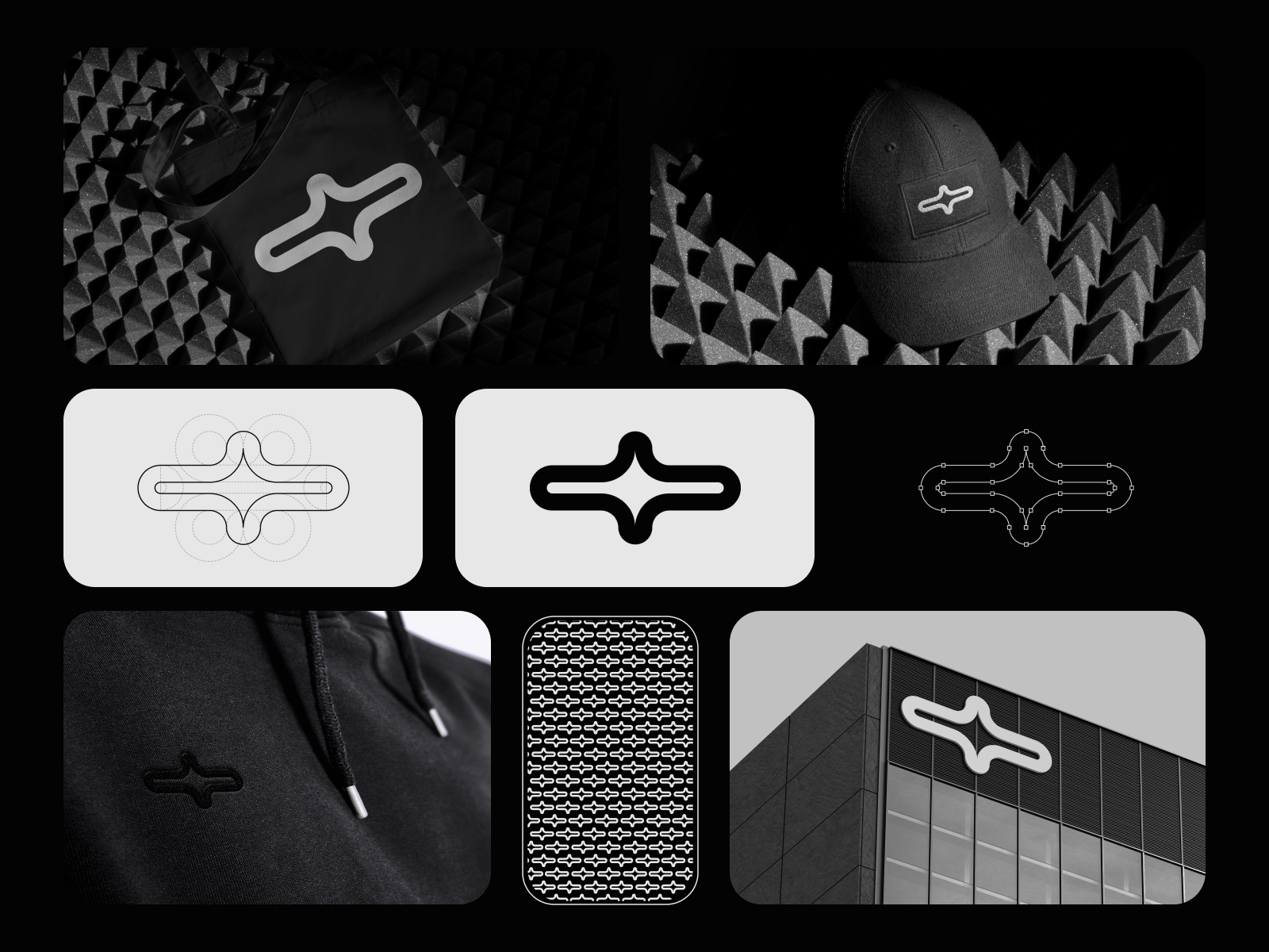 Logomark bold branding business company crypto dark graphic design logo logodesign logomark logotype minimal mockup pattern presentation simple software star symbol