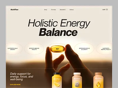 Website for a Healthcare Company ✦ NutriFlow design interface product service startup ui ux web website