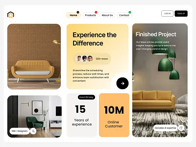 Fruniture Landing Page clean creative design design 2020 furniture landing page landing page landing pagr minimal mobile app mobile ui shopify ui web app webiste webiste design