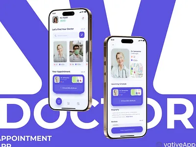 Doctor Appointment App | Mobile Healthcare UI/UX Design app design appointment booking design doctor appointment figma graphic design healthcare app design mobile app design mobile ui tele medicine ui ui ux design uiux ux