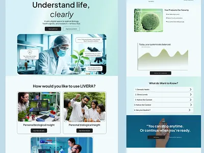 Bio‑Tech Digital Website biodesign biotech biotech ui biotech ux biotechnology breathing space calm design clean layout digital biotech ethical design healthtech human centered design lifescience minimal interface product design soft gradient trust based design ui design user experience ux design