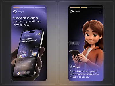 Social Media Design - AI Note Taking App ai app ai note taking app design branding design design ios mobile mobile app productivity app smart notes social media social media design social media post stories story ui voice to text