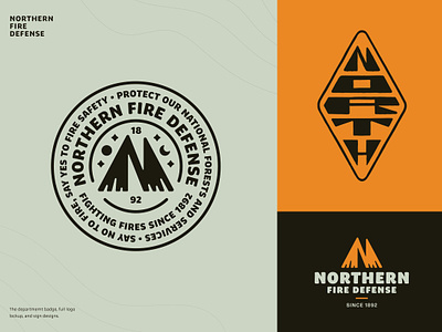 Northern Fire Defense | Logo Design Lockups adobe illustrator branding fire fire defense firefighter graphic design logo logo design northern fire defense retro vector vintage