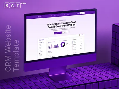 RATCRM – CRM & SaaS Management Elementor Template crm crm landing page designtocodes landing page operational crm saas template design webs design website website template