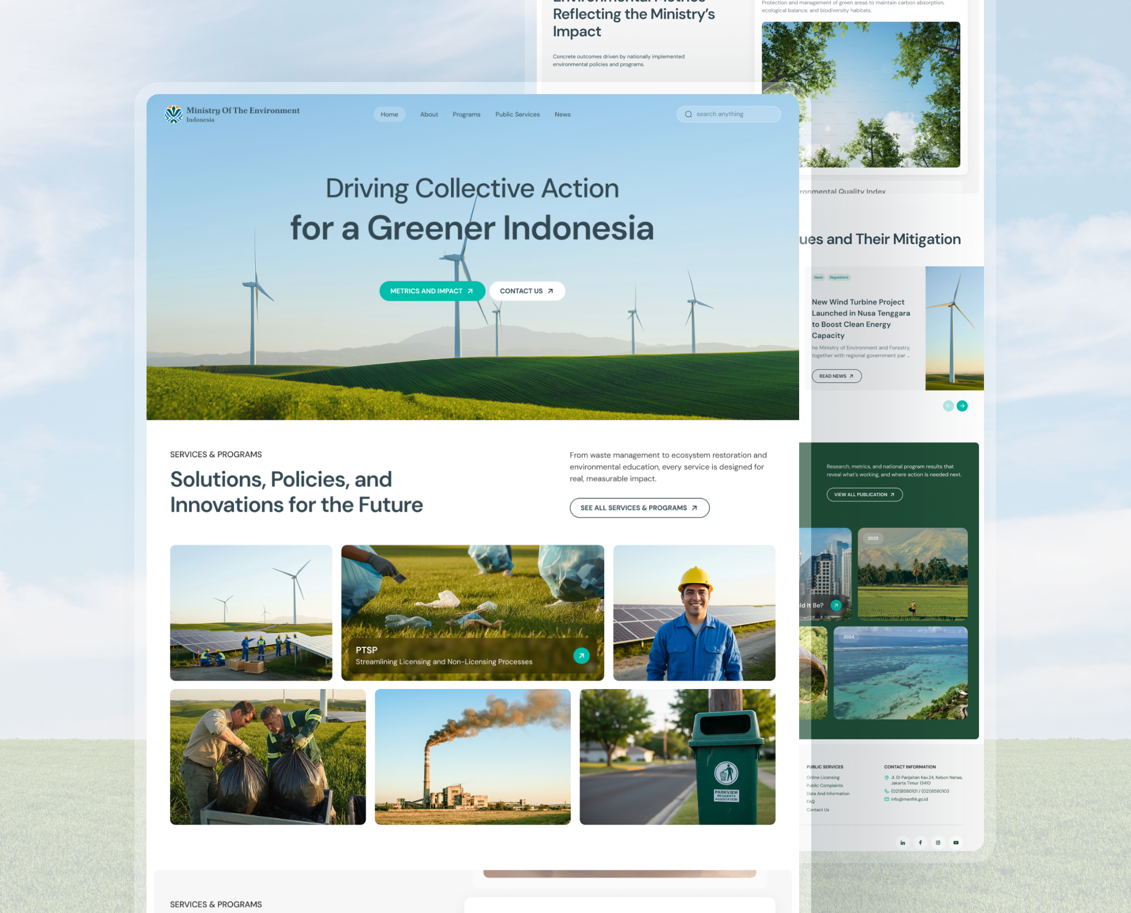 Ministry of Environment Landing Page - UI Design landing page ui ui design ux website