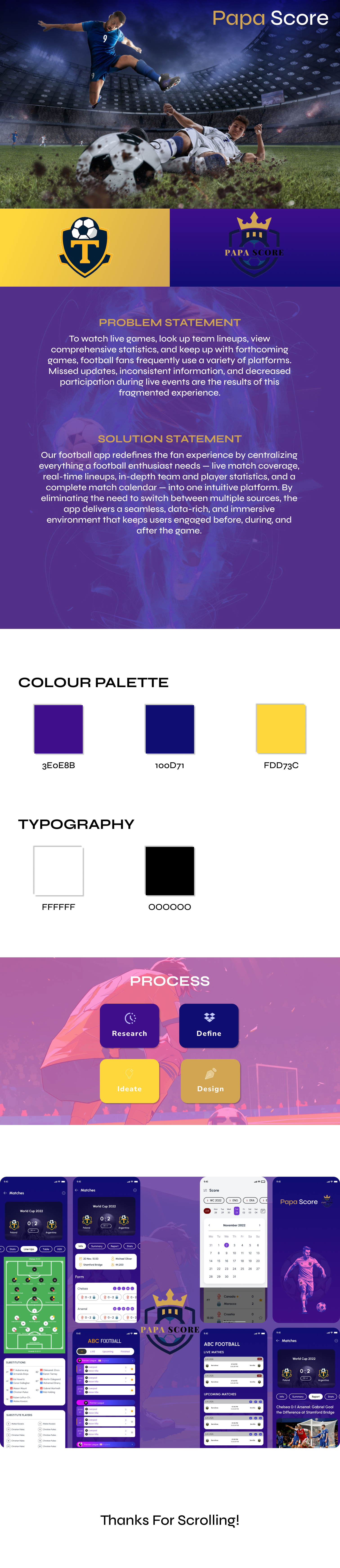 Papa Score graphic design ui