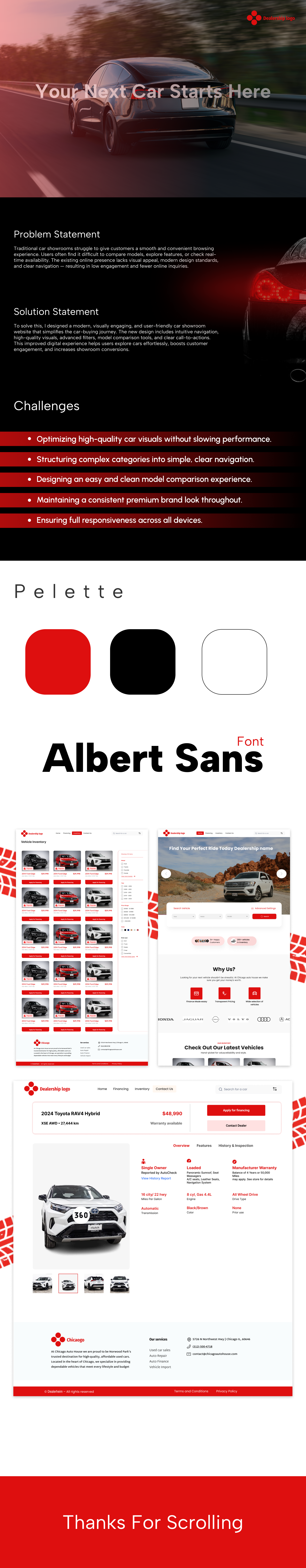 Car Dealership Website graphic design ui