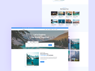 Travel agency landing page landing page design travel travel agency travel agency landing page ui ui design