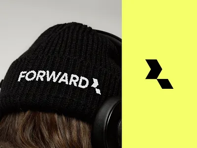 Forward logo concept arrow coding fast finance fintech forward futuristic line logo money speed tech