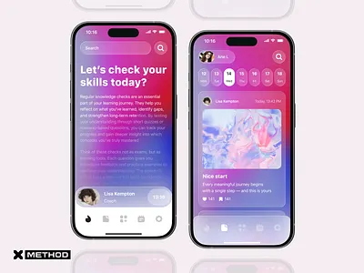 AI Coach Learning Mobile App ai app assistant coach design edtech education figma learning lms mobile app study ui ux