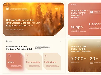 Egrains agriculture branding digital design pitchdeck ui