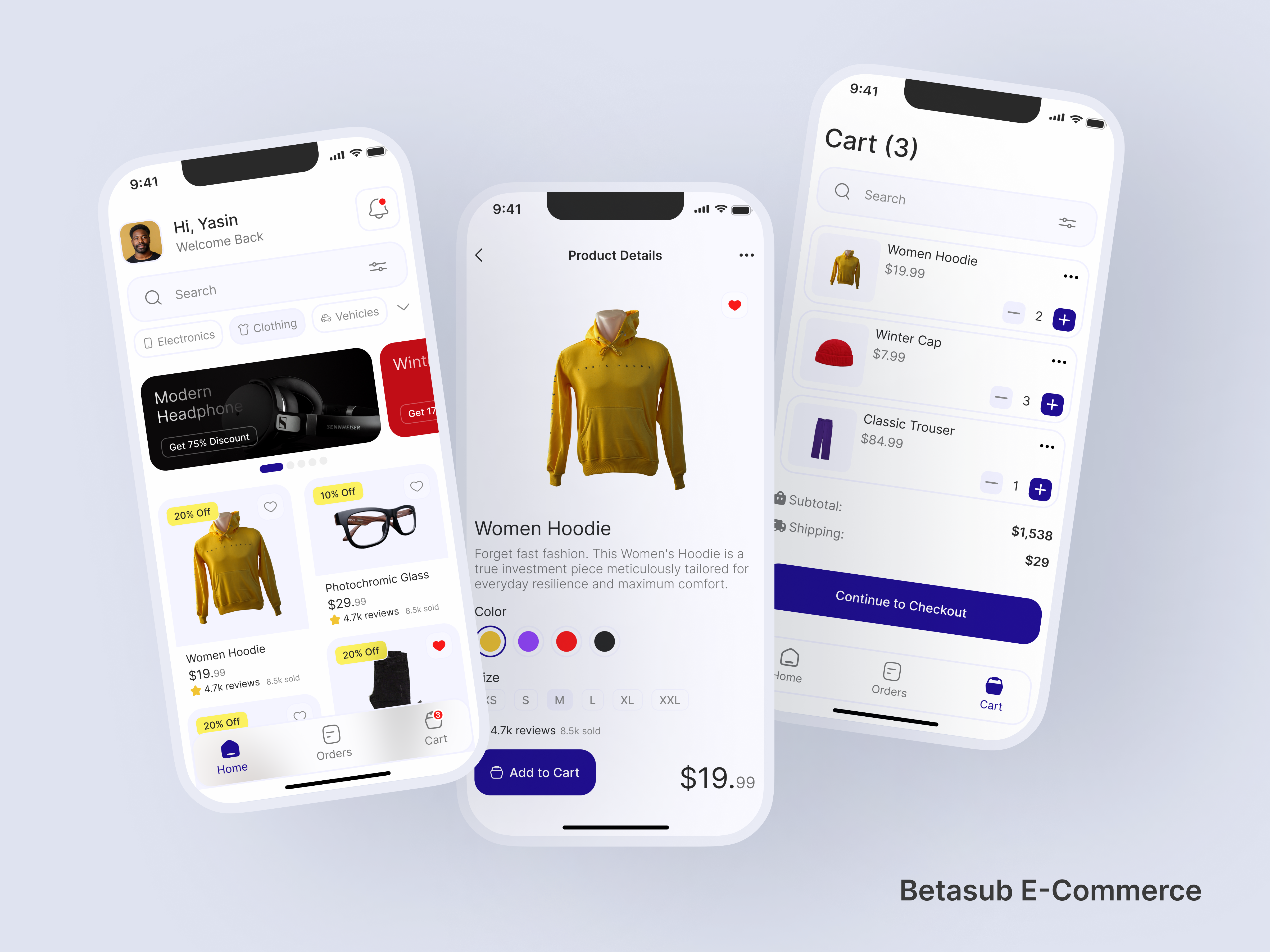 Betasub E-Commerce App ui