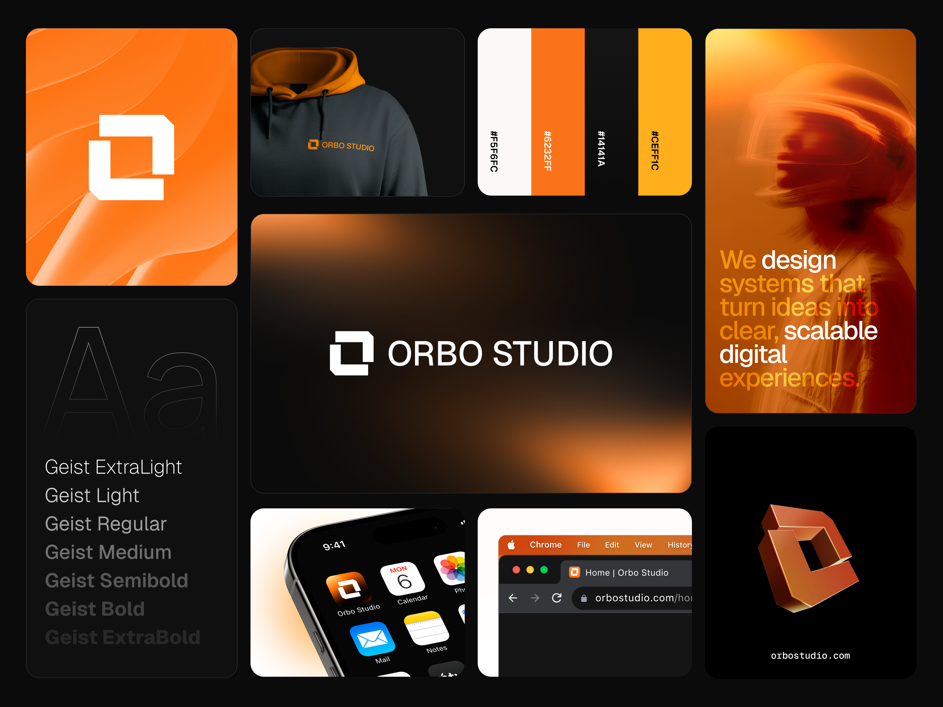 Orbo Studio Branding — Visual Identity animation bento branding logo personalbranding small business uiux website