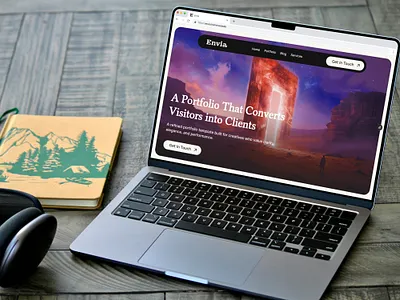 Envia - A Modern Portfolio & Websites Template for Creative 3d agency ai design ai design agency animation branding design dtmotion framerstudio illustration landing page motion graphics nocode nocodeagency pieartstudio ui