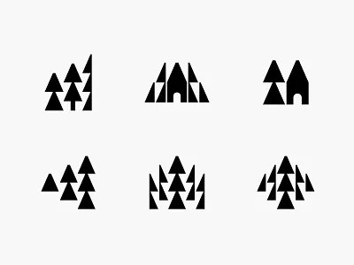 Forest Logos forest green house logo modern mountain nature tree