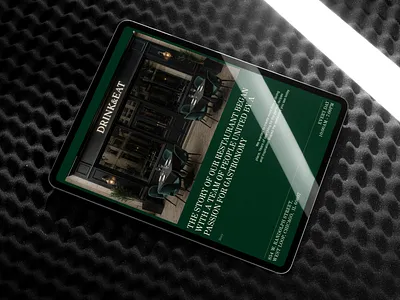 Mockup tablet website for a restaurant and bar | UI/UX design design tablet ui ux web design website