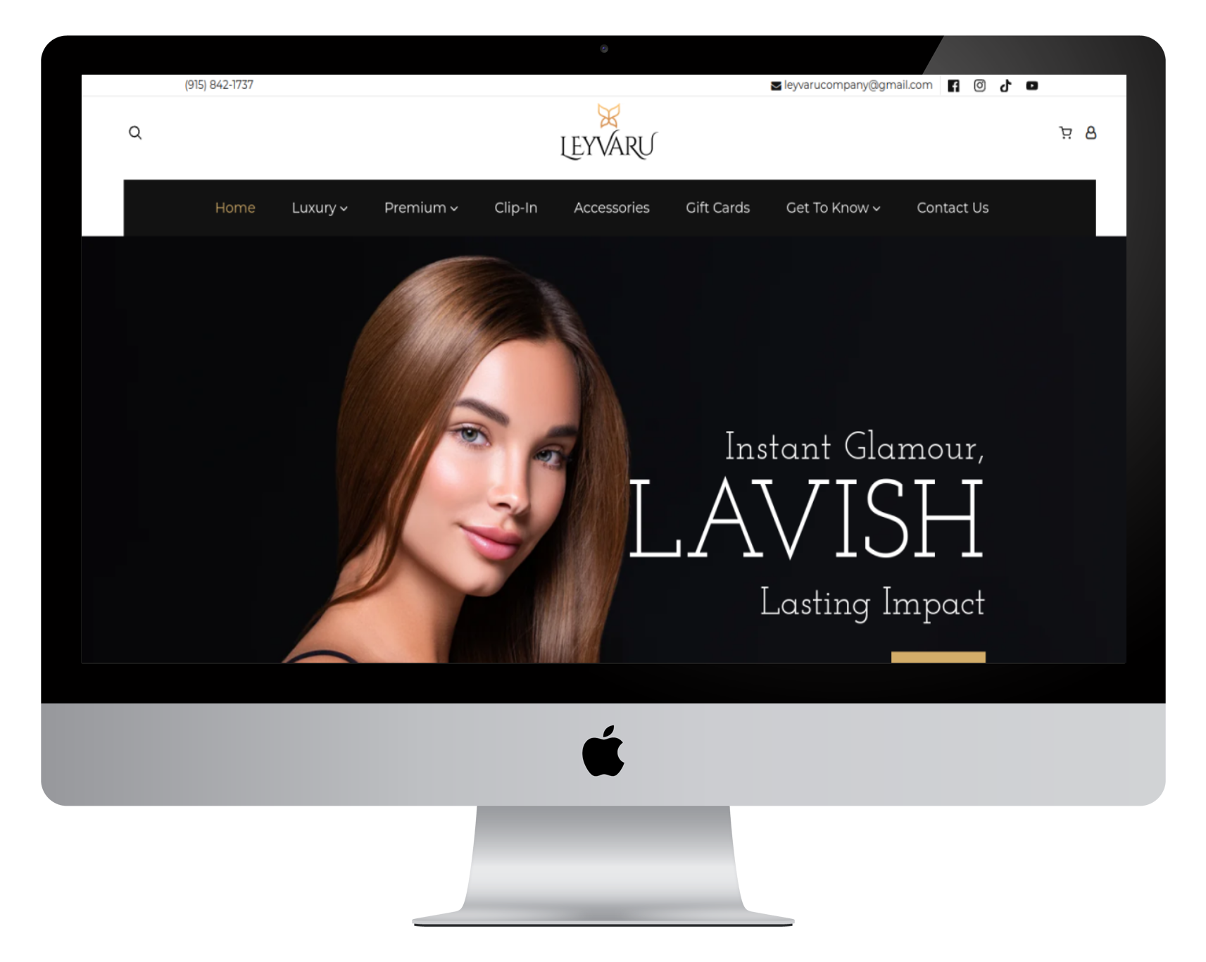Leyvaru - Hair Extensions Store branding design dropshipping store ecommerce store graphic design logo shopify shopify store website design