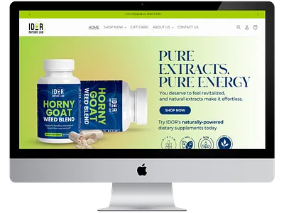 iDorNatureLab – Private Label Dropship Supplement Brand branding design dropshipping dropshipping store ecommerce store graphic design logo private label shopify shopify store supplement website design